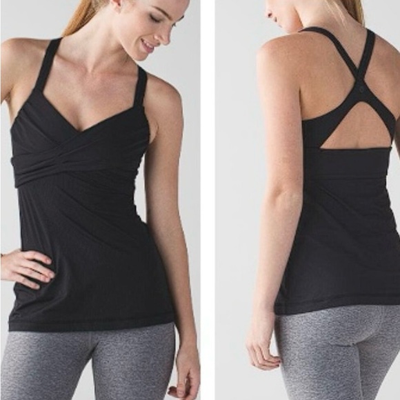 lululemon athletica Tops - Lululemon Wrap it up Tank Black